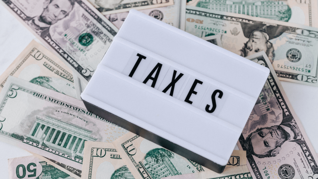 image of a word taxes