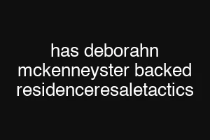 has deborahn mckenneyster backed residenceresaletactics
